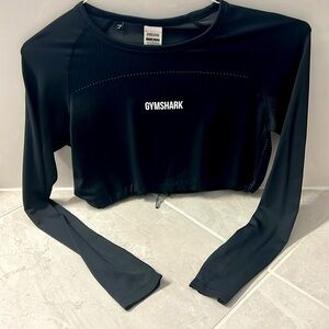 Gym shark crop top shirt